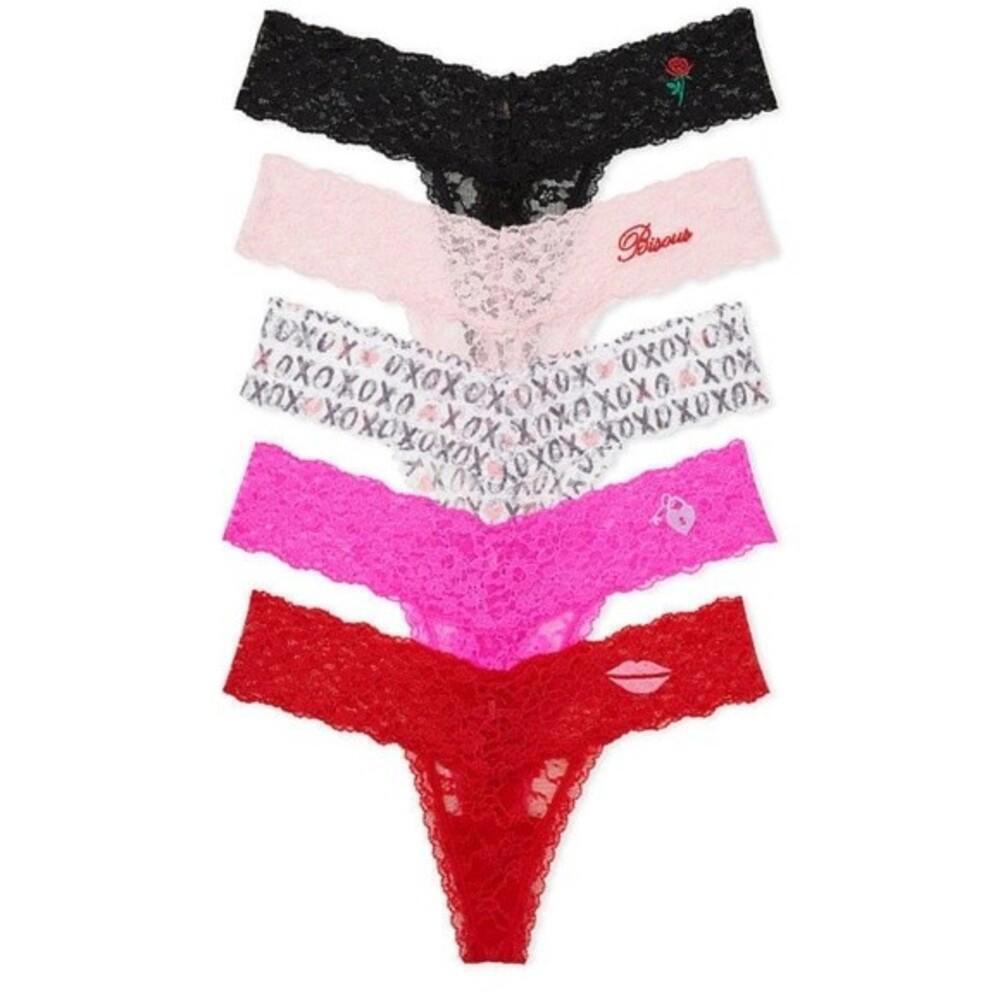 Victoria secret 5-Pack Posey Lace Thong Panties